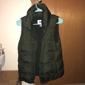 old navy green puffer vest